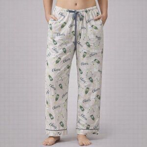 P.J. Salvage Womens Cheers Pajama Lounge Pants Pink